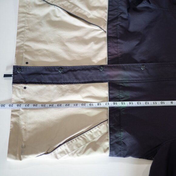 Taylor Stitch Navigator Jacket in Natural & Navy Colorblock Waxed Cotton - Picture 7 of 14